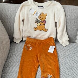 Hybrid Apparel Cream and Orange Kids Matching Set